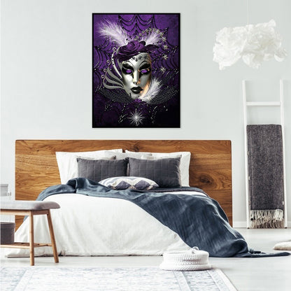 Mask Women - Full Round Drill Diamond Painting 30*40CM