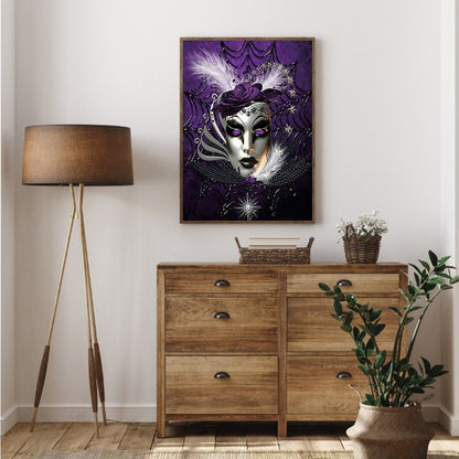 Mask Women - Full Round Drill Diamond Painting 30*40CM