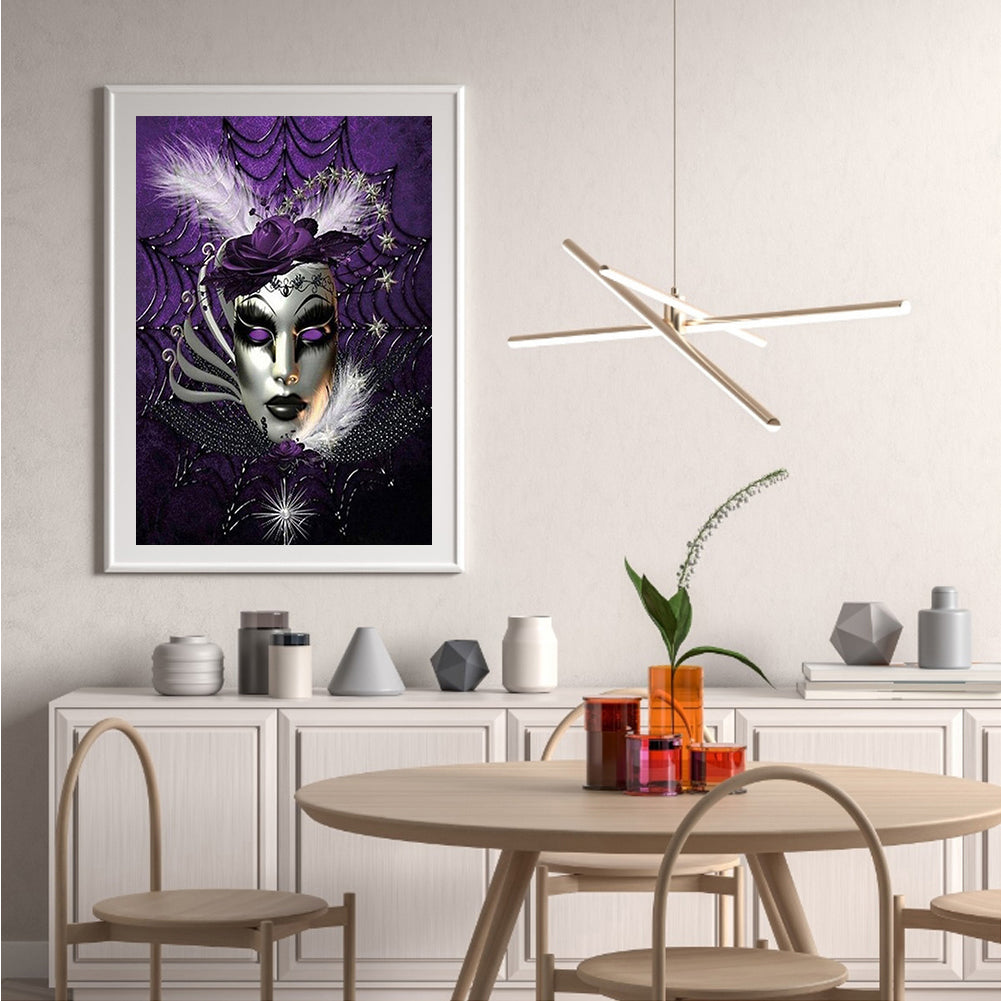 Mask Women - Full Round Drill Diamond Painting 30*40CM