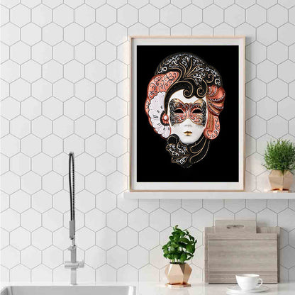 Mask Women - Full Round Drill Diamond Painting 30*40CM