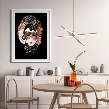 Mask Women - Full Round Drill Diamond Painting 30*40CM