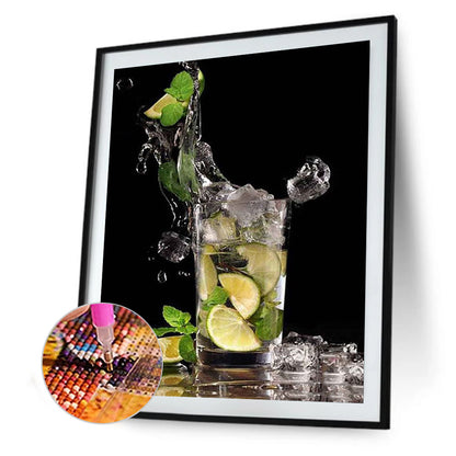 Lemonade Glass - Full Square Drill Diamond Painting 30*40CM