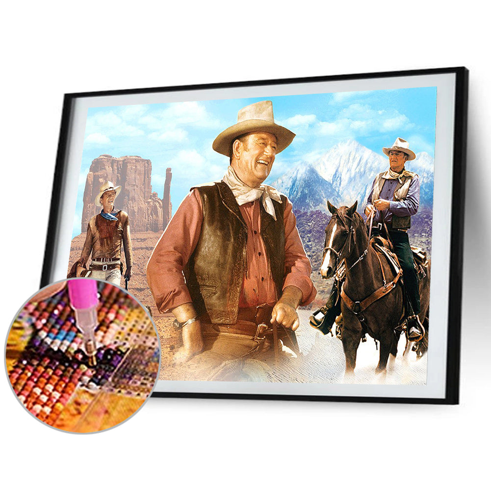 Western Cowboy - Full Square Drill Diamond Painting 60*50CM