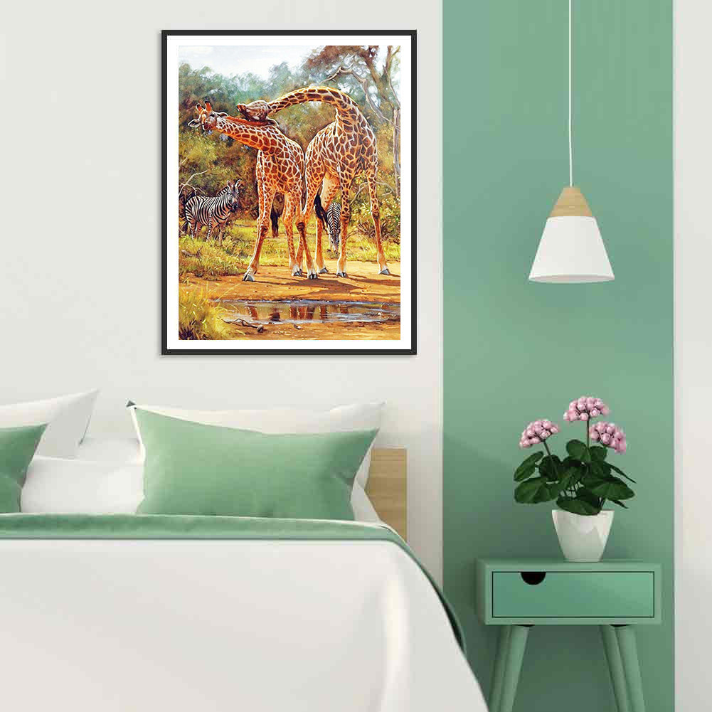 Giraffe - Full Square Drill Diamond Painting 50*60CM