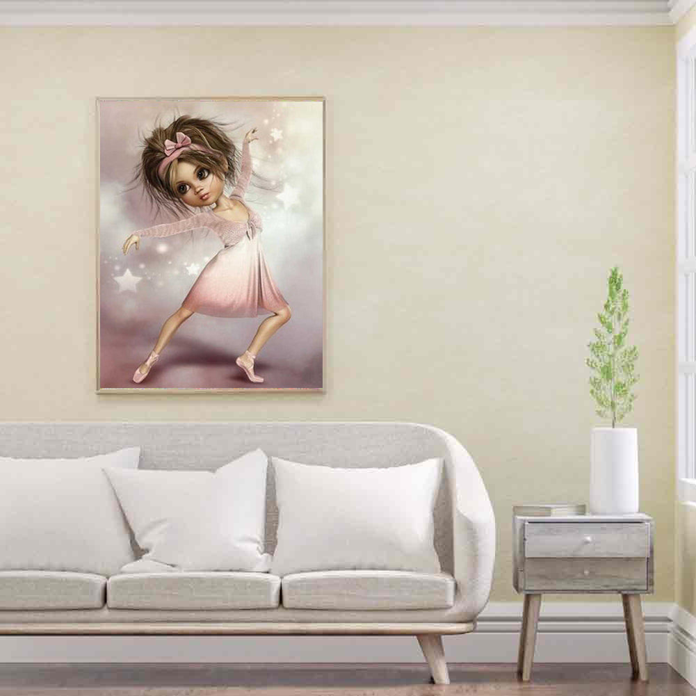 Big-eye Girl - Full Round Drill Diamond Painting 50*60CM