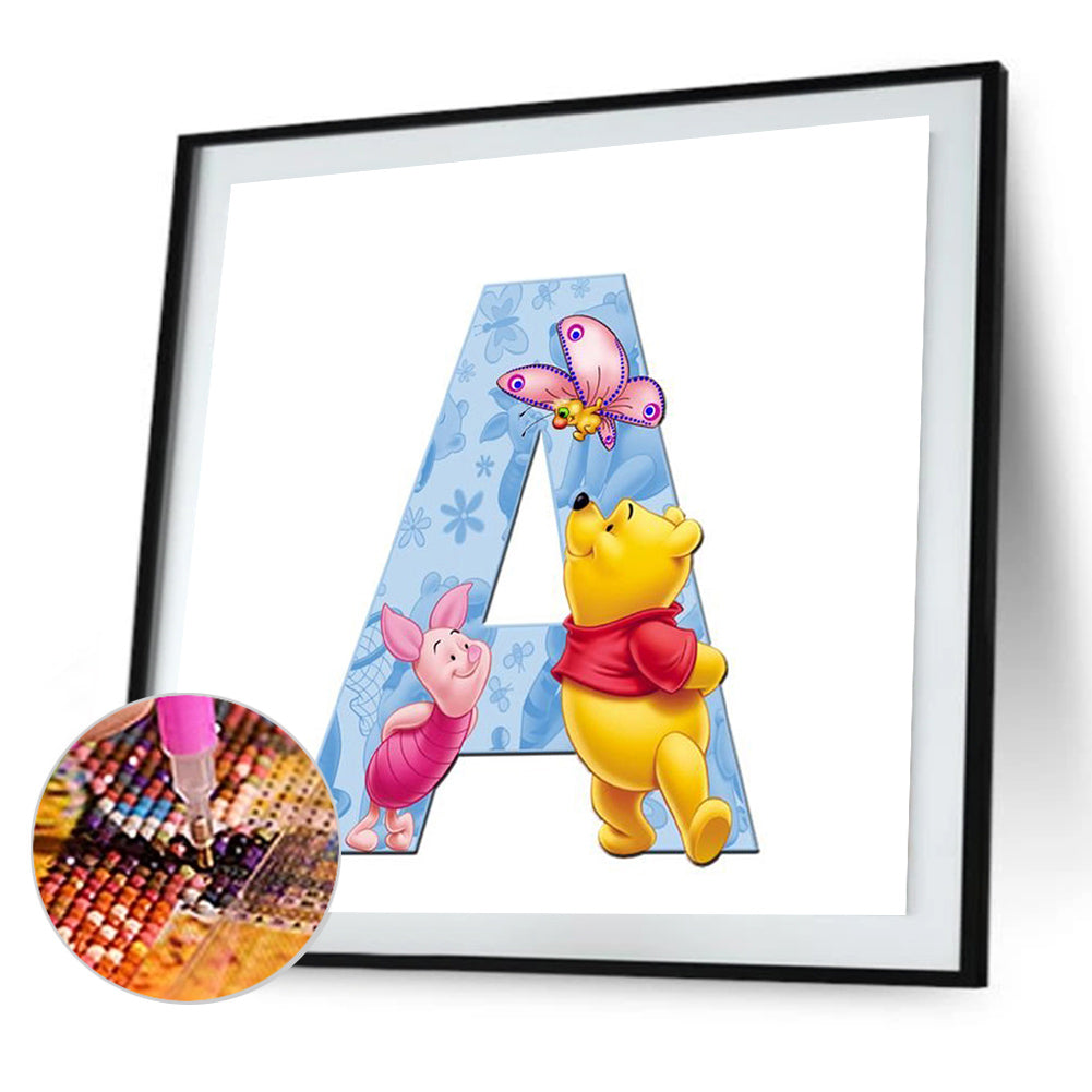 Bear Letter - Full Round Drill Diamond Painting 30*30CM