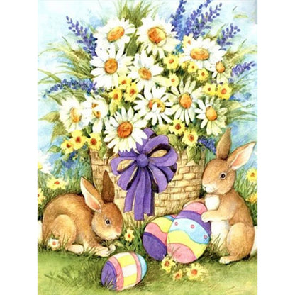 Easter Rabbit - Full Round Drill Diamond Painting 30*40CM