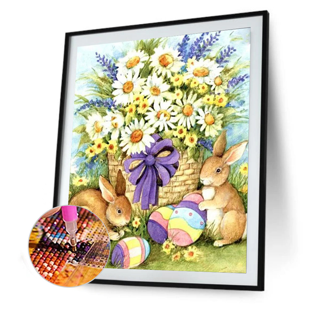 Easter Rabbit - Full Round Drill Diamond Painting 30*40CM