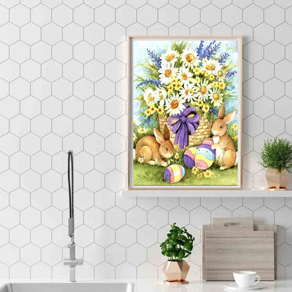 Easter Rabbit - Full Round Drill Diamond Painting 30*40CM