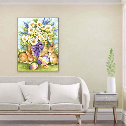 Easter Rabbit - Full Round Drill Diamond Painting 30*40CM