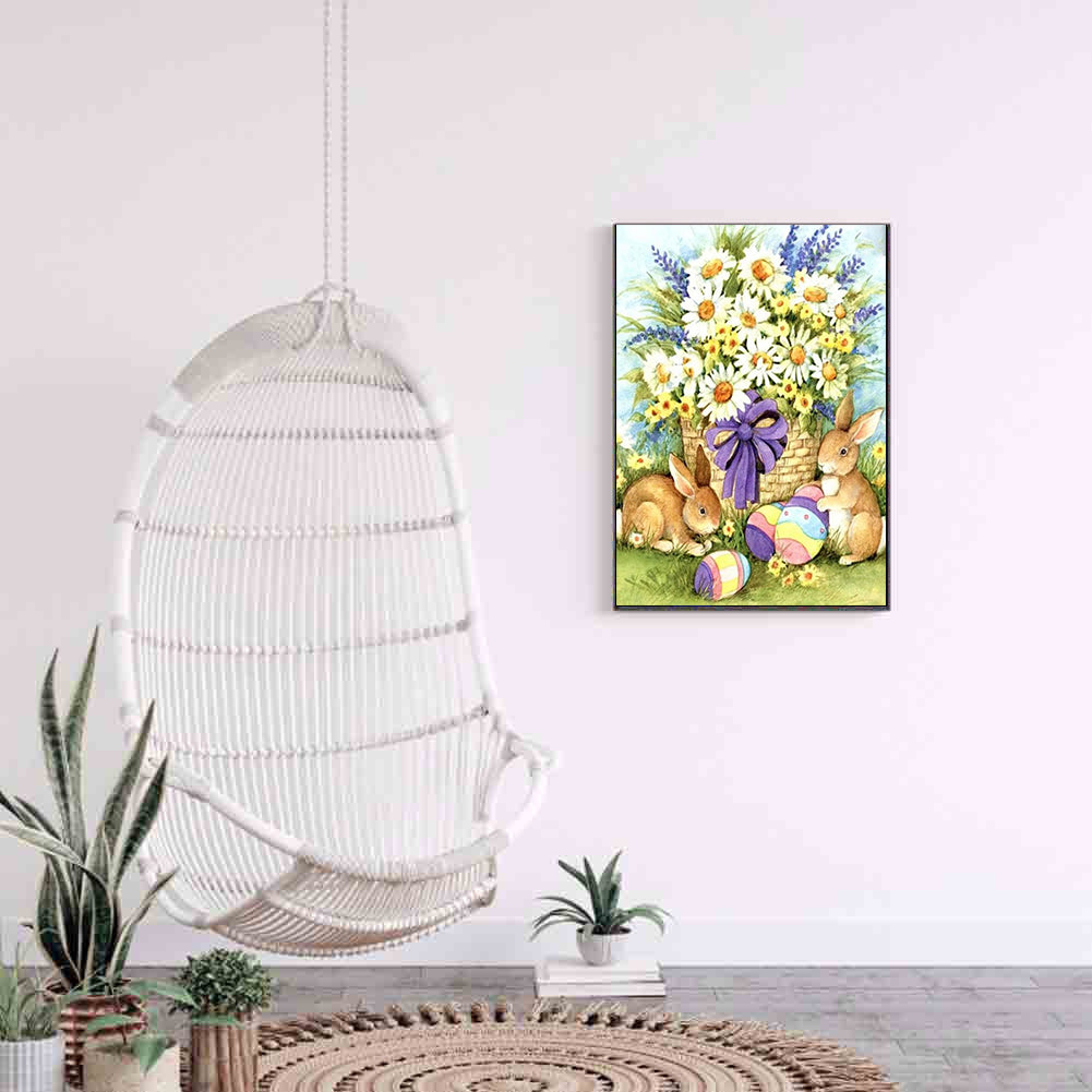 Easter Rabbit - Full Round Drill Diamond Painting 30*40CM