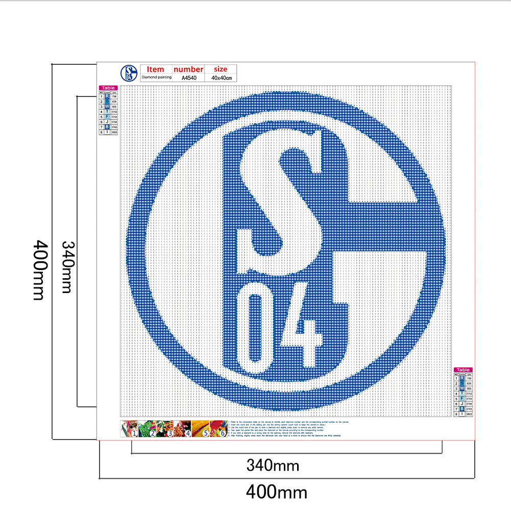 Schalke Team - Full Round Drill Diamond Painting 40*40CM