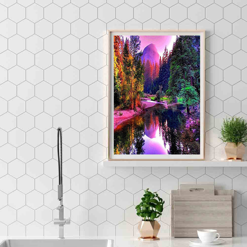 Mountain Water - Full Round Drill Diamond Painting 40*50CM