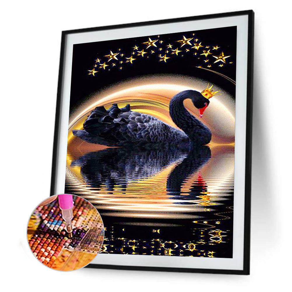 Black Swan - Full Round Drill Diamond Painting 30*40CM
