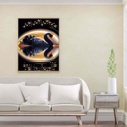 Black Swan - Full Round Drill Diamond Painting 30*40CM