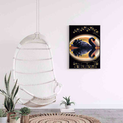 Black Swan - Full Round Drill Diamond Painting 30*40CM