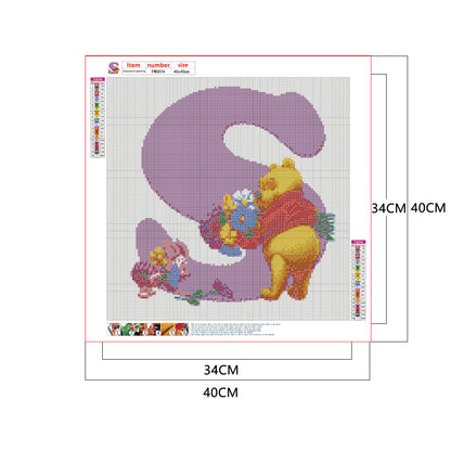 Bear Letter - Full Square Drill Diamond Painting 40*40CM
