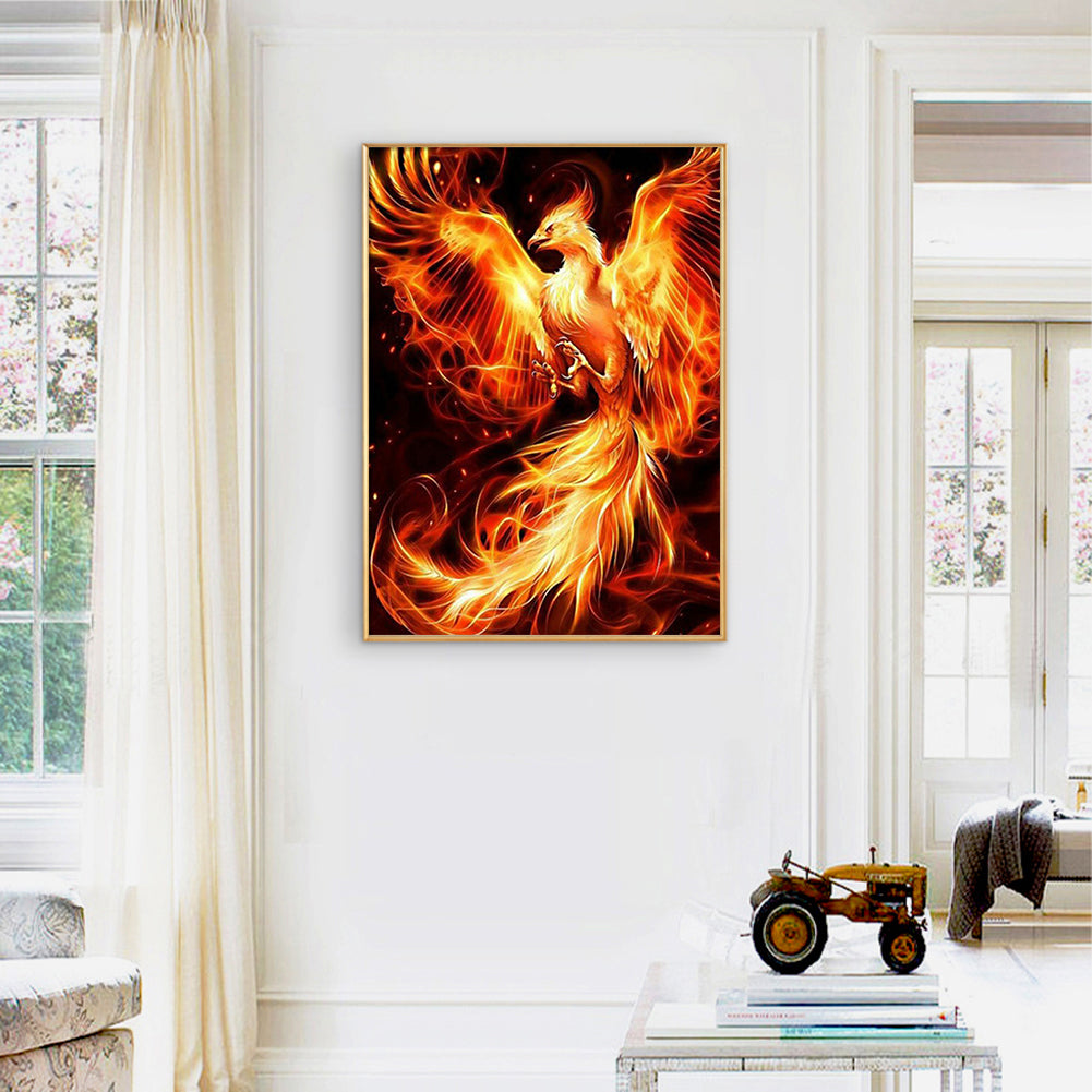 Flame Bird - Full Square Drill Diamond Painting 50*60CM