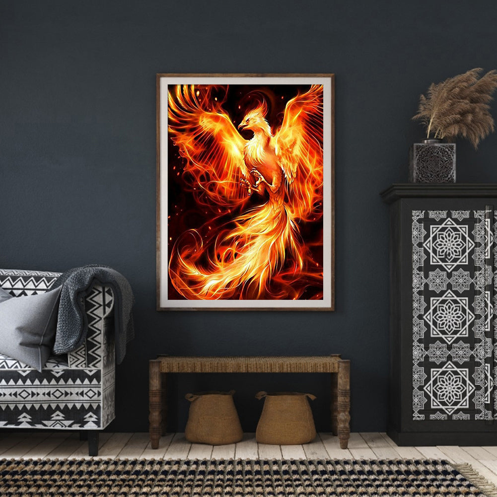 Flame Bird - Full Square Drill Diamond Painting 50*60CM