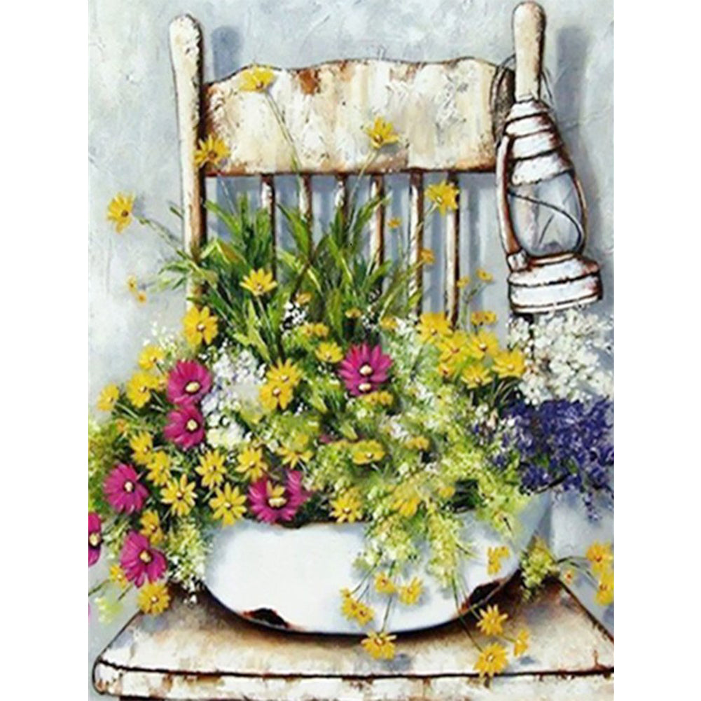 Flowers Light - Full Square Drill Diamond Painting 30*40CM