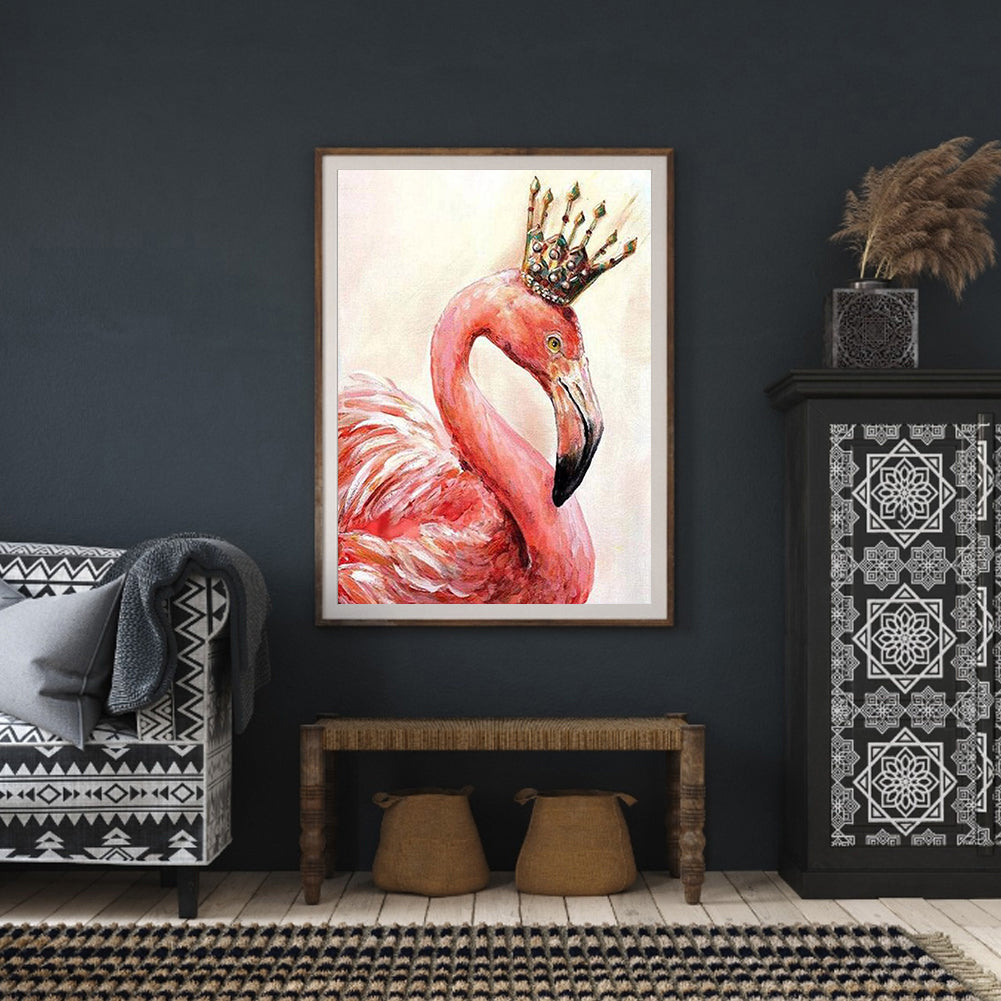 Pink Bird - Full Square Drill Diamond Painting 40*50CM