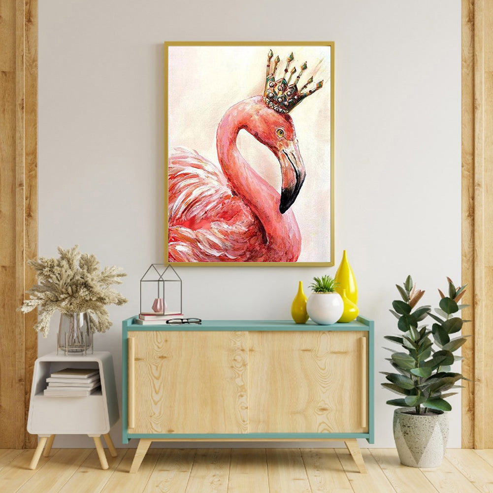 Pink Bird - Full Square Drill Diamond Painting 40*50CM