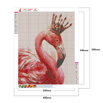 Pink Bird - Full Square Drill Diamond Painting 40*50CM