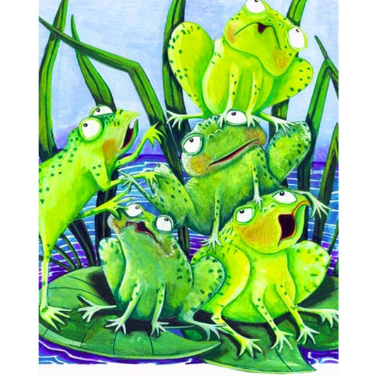 Green Frog - Full Round Drill Diamond Painting 50*60CM