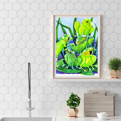 Green Frog - Full Round Drill Diamond Painting 50*60CM