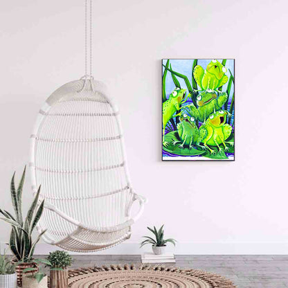 Green Frog - Full Round Drill Diamond Painting 50*60CM