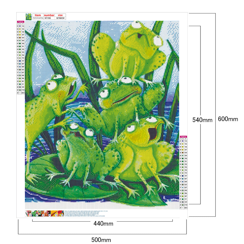 Green Frog - Full Round Drill Diamond Painting 50*60CM