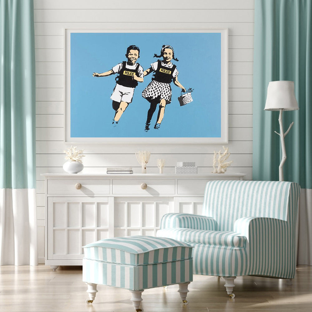 Dynamic Characters - Full Round Drill Diamond Painting 40*30CM