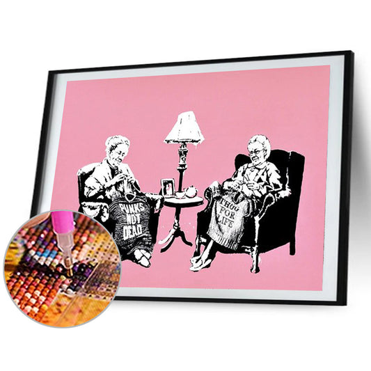 Dynamic Characters - Full Round Drill Diamond Painting 40*30CM