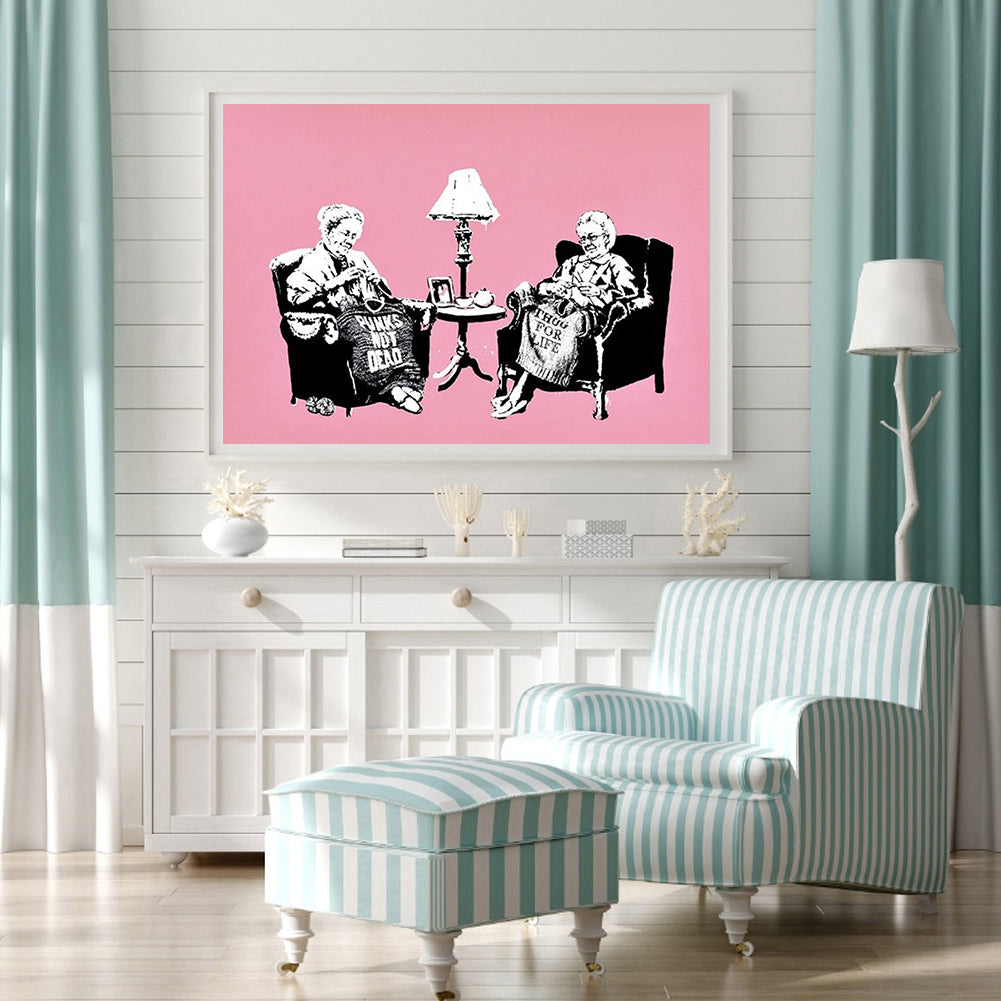 Dynamic Characters - Full Round Drill Diamond Painting 40*30CM