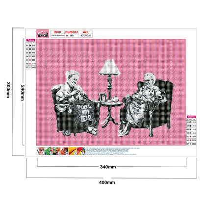 Dynamic Characters - Full Round Drill Diamond Painting 40*30CM