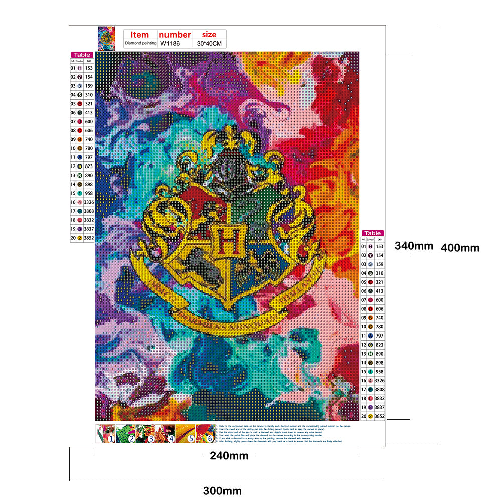 Colorful Badge - Full Round Drill Diamond Painting 30*40CM