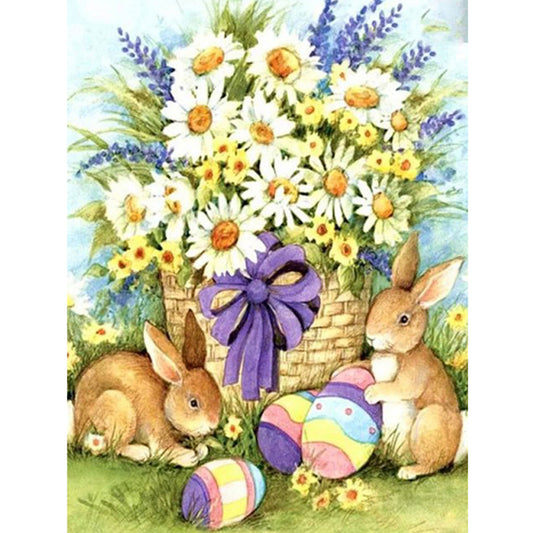 Easter Bunny - Full Round Drill Diamond Painting 50*60CM