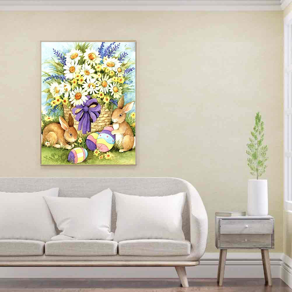 Easter Bunny - Full Round Drill Diamond Painting 50*60CM