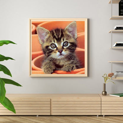 Cat - Full Square Drill Diamond Painting 50*50CM