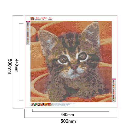 Cat - Full Square Drill Diamond Painting 50*50CM