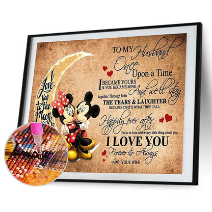 Mouse Letter - Full Square Drill Diamond Painting 50*40CM