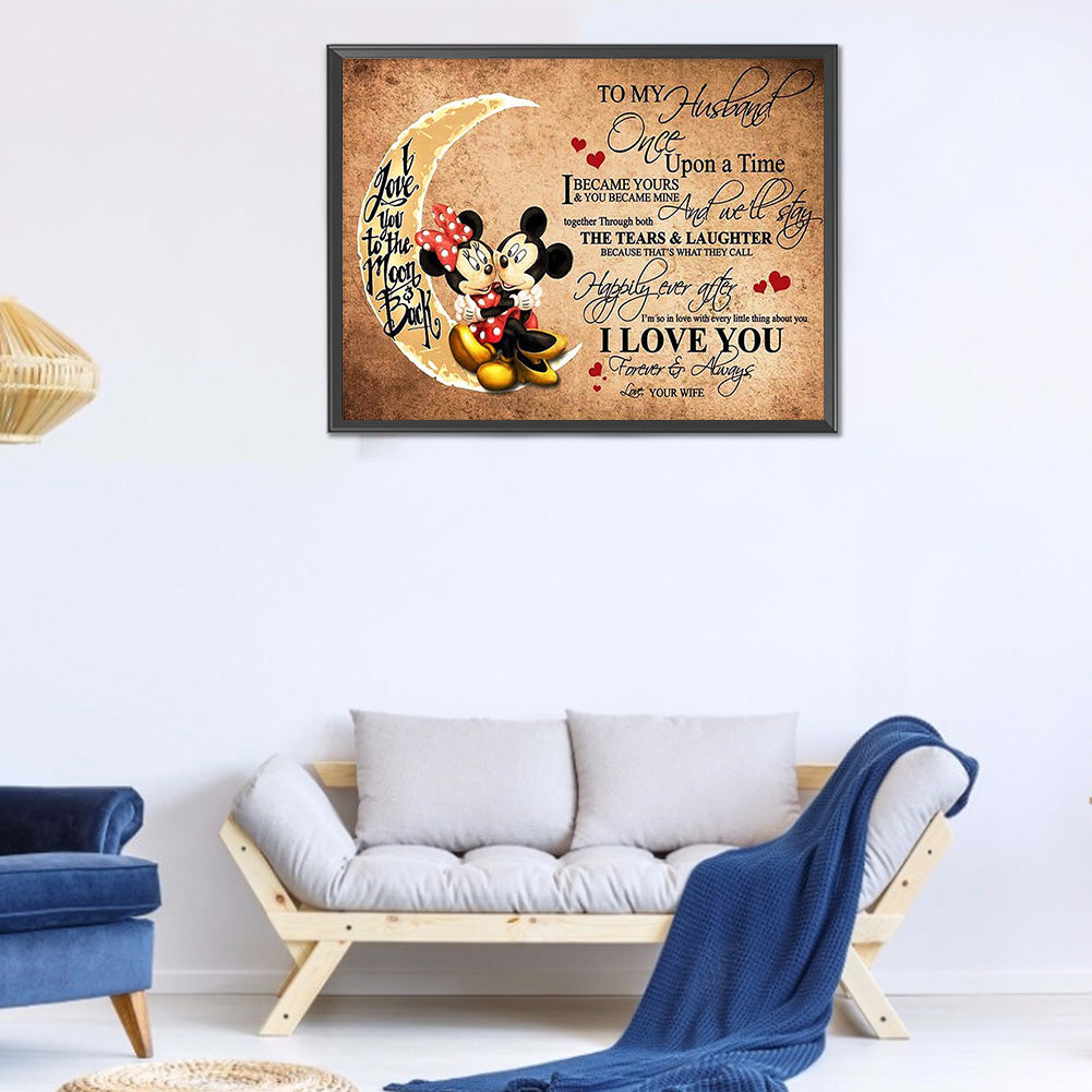 Mouse Letter - Full Square Drill Diamond Painting 50*40CM