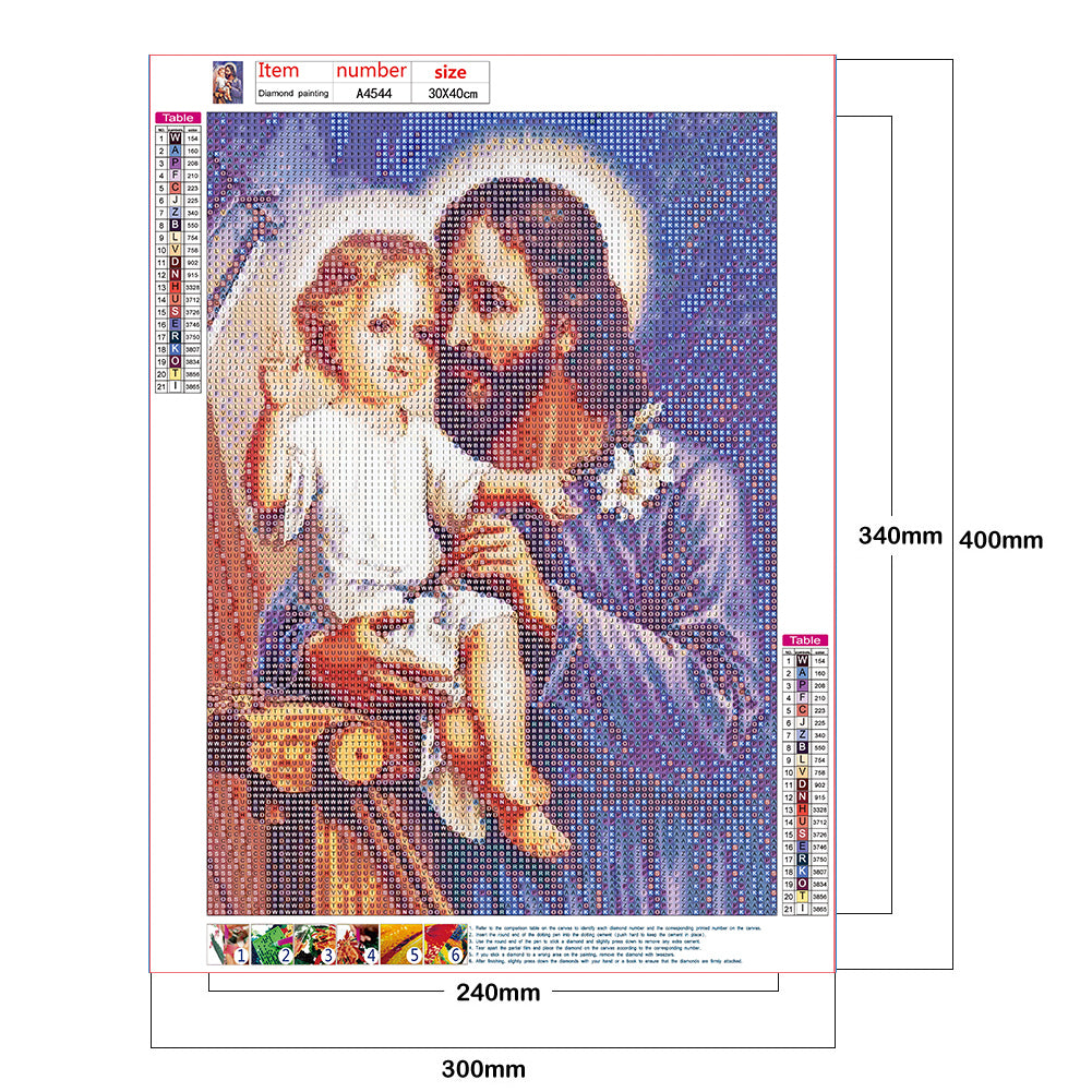 Priest Child - Full Round Drill Diamond Painting 30*40CM