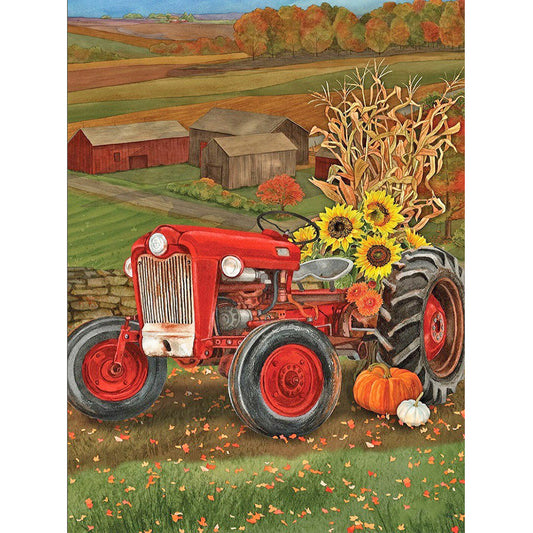 Red Tractor - Full Round Drill Diamond Painting 30*40CM