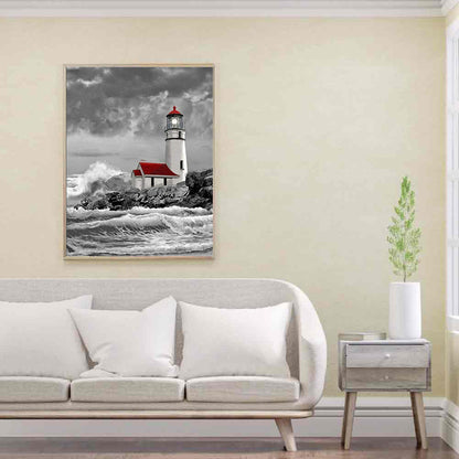 Sea Lighthouse - Full Round Drill Diamond Painting 40*50CM