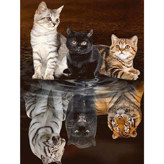 Cat Wolf - Full Square Drill Diamond Painting 50*60CM