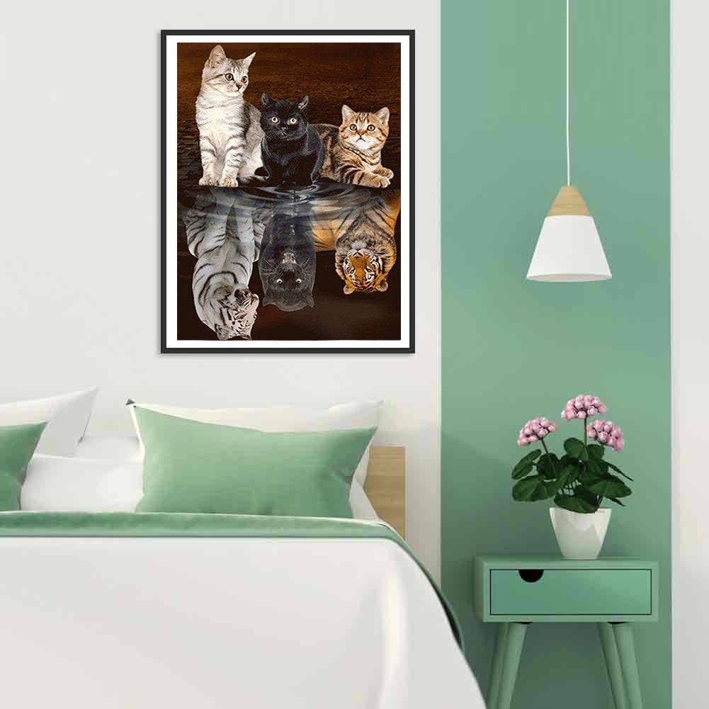 Cat Wolf - Full Square Drill Diamond Painting 50*60CM