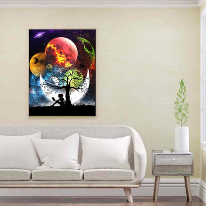 Sky Silhouette - Full Round Drill Diamond Painting 30*40CM