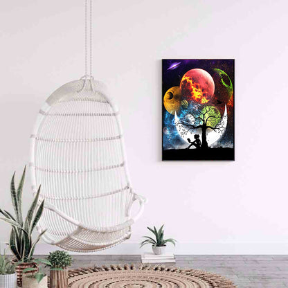 Sky Silhouette - Full Round Drill Diamond Painting 30*40CM