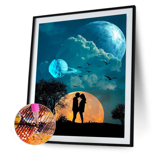 Sky Silhouette - Full Round Drill Diamond Painting 30*40CM